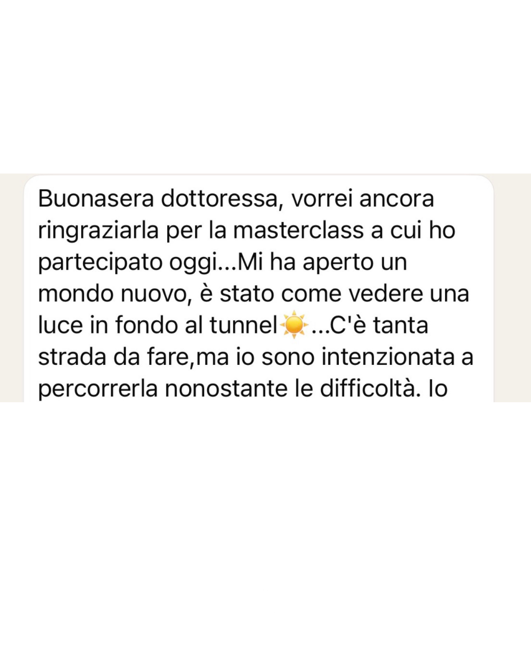 Testimonianze masterclass silvia poletti 1